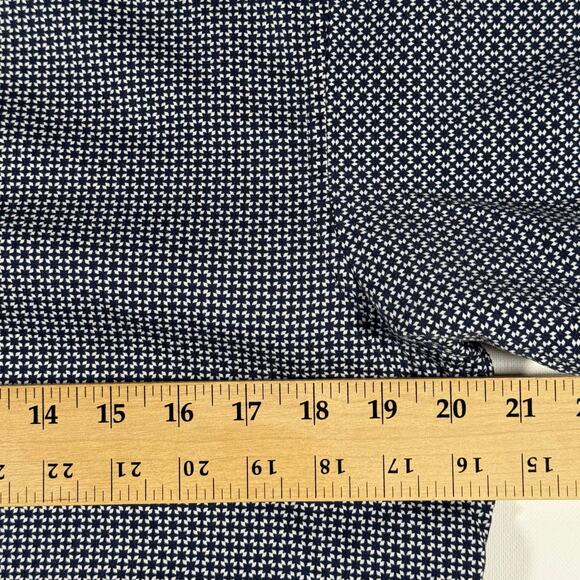 Ted Baker London Men's 4 L Blue Geometric Short Sleeve Button Down Shirt - Picture 6 of 7